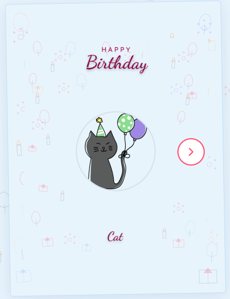 Birthday card for Cat