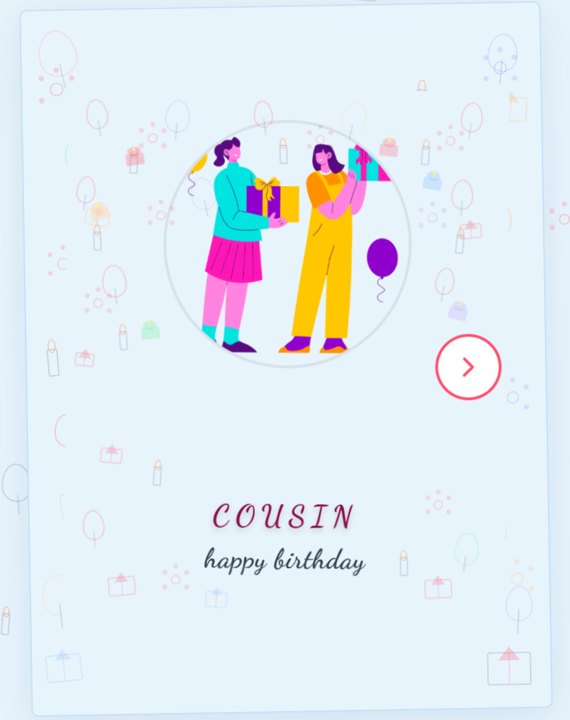 Birthday card for Cousin