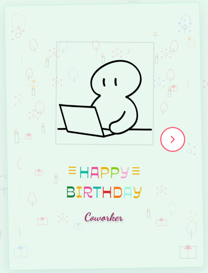 Birthday card for Coworker