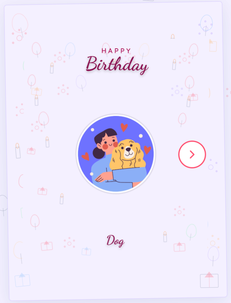 Birthday card for Dog