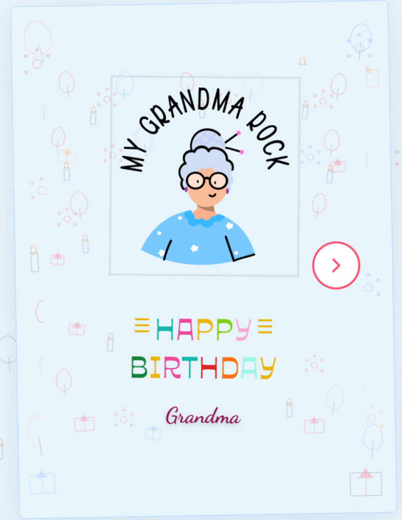 Birthday card for Grandma