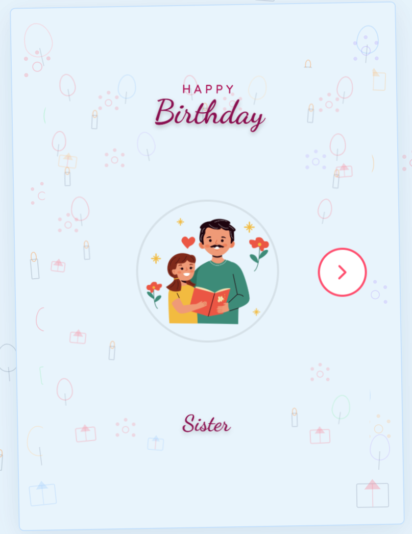 Birthday card for Sister
