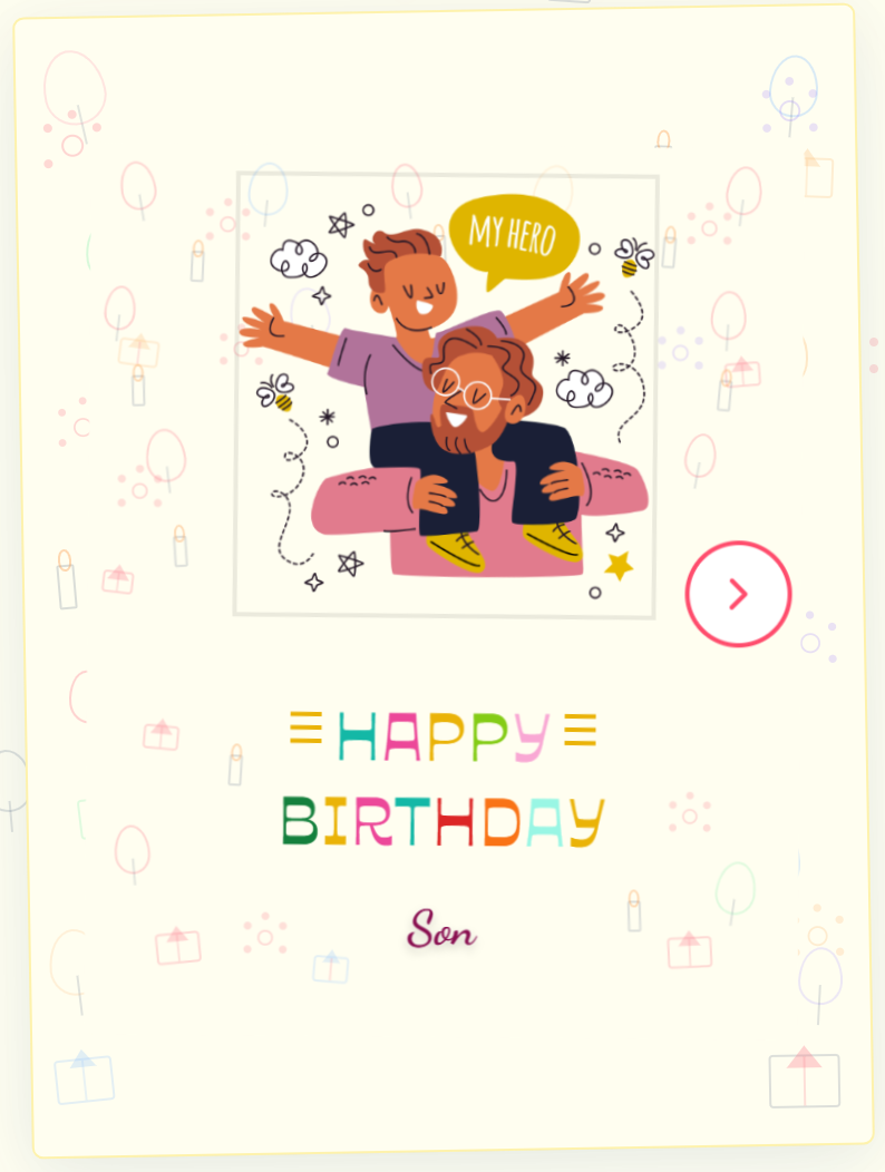 Birthday card for Son